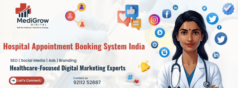 Hospital appointment booking system in India by MediGrow Digital