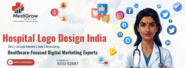 Professional hospital logo design services in India by MediGrow Digital