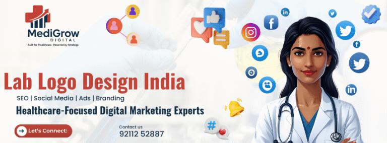 Professional lab logo design services in India by Medigrow Digital