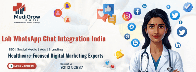 WhatsApp chat integration for labs in India by Medigrow Digital
