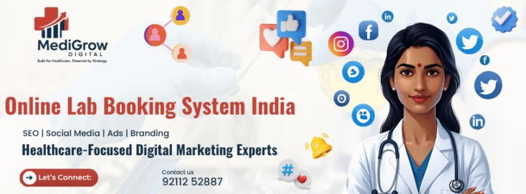 Online lab booking system for diagnostics in India by Medigrow Digital
