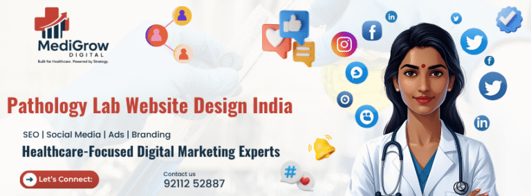 Professional pathology lab website design services in India by Medigrow Digital
