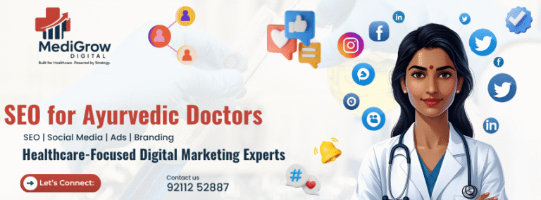 SEO services for Ayurvedic doctors by MediGrow Digital to improve clinic visibility and patient reach